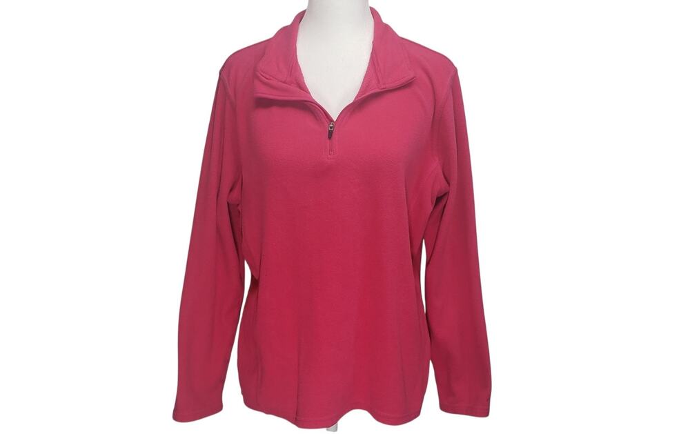 C9 by Champion Quarter Zip Fleece Sweatshirt Large Dark Pink Gorpcore Active